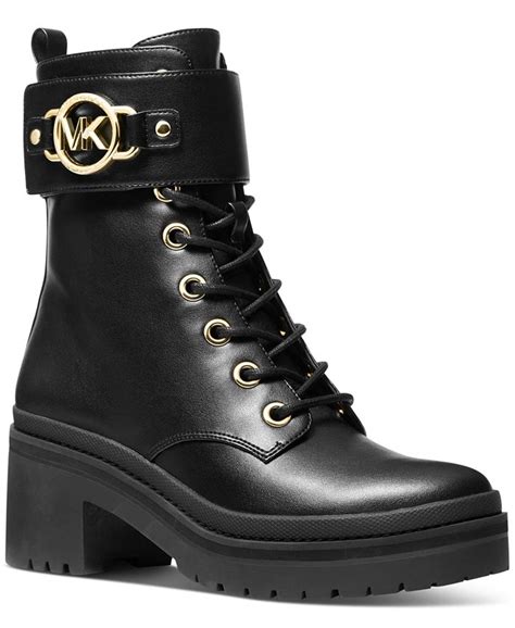 macys michael kors black boots|Michael Kors hiking boots.